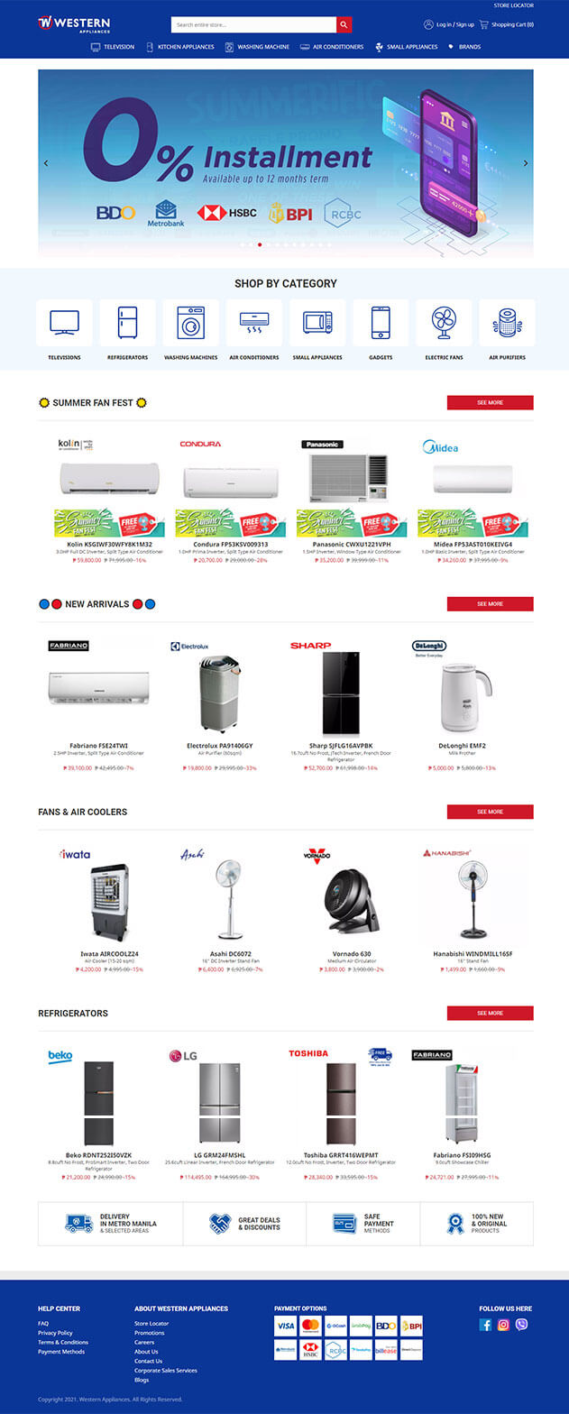 Western Program Applaince Western Appliance - Web Designer Philippines